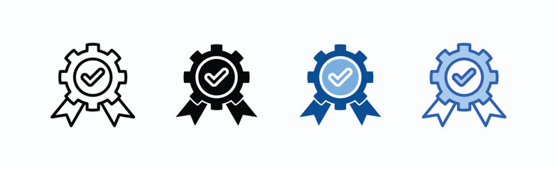 Quality Control icon sheet multiple style collection isolated vector