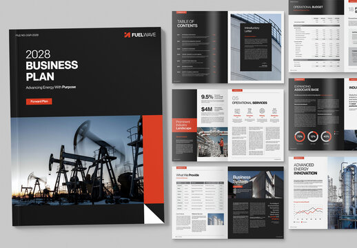 Business Plan Template for Project Proposal & Market Research Report in Oil, Gas & Petrochemical Industry Theme