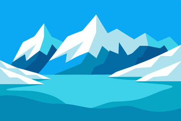mountain landscape vector illustration