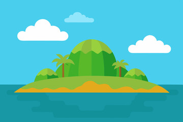 summer landscape with mountains