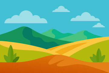 Obraz premium landscape with mountains and hills