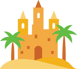 Obraz premium castle on the beach vector