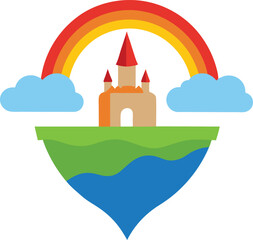 Fototapeta premium vector illustration of a castle