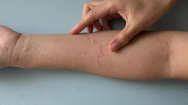 skin allergy female hand itches and rashes