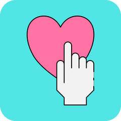 Obraz premium Love single icon vector illustration