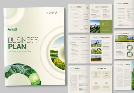 Business Plan Template in Agriculture, Environment & Green Eco Theme
