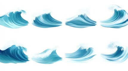 Fototapeta premium Ocean waves in various forms