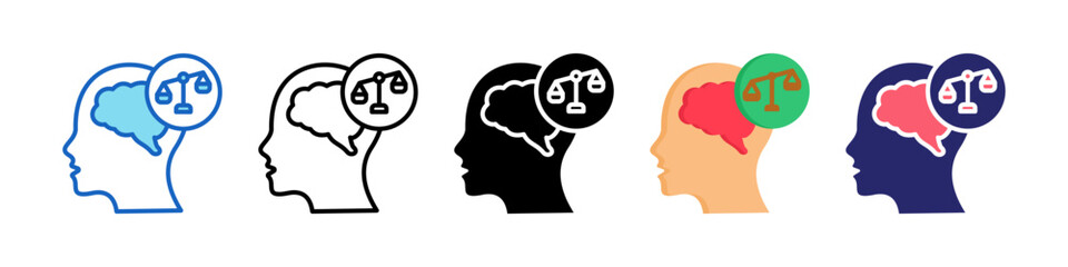 Law Multiple Style Icon Set Collection.