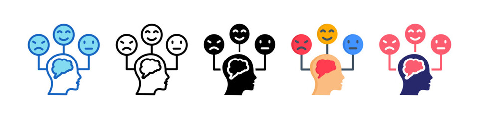 Emotional Multiple Style Icon Set Collection.