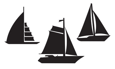 Sailing is the sport or activity of using sails to propel a boat or other vessel on the water, ice, or landvector illustration art design