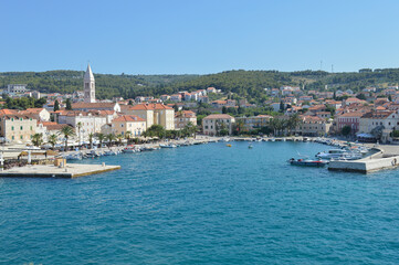 Fototapeta premium Dalmatian town Supetar on Brac island, Croatia