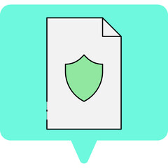 Security document single icon vector illustration