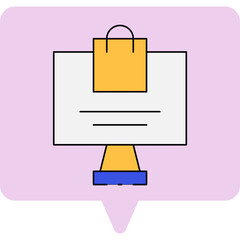 Shopping single icon vector illustration