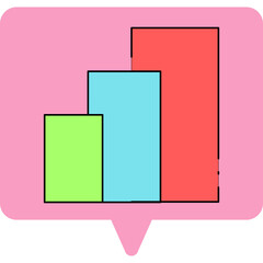 Stats single icon vector illustration