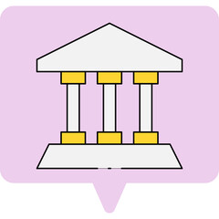 Bank single icon vector illustration