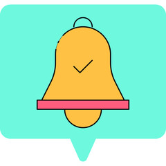 Bell single icon vector illustration