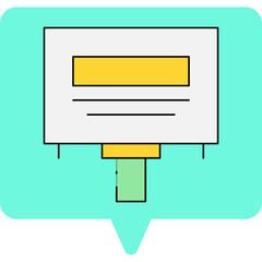 Billboard single icon vector illustration