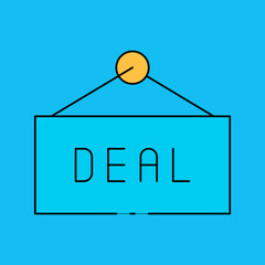 Deal single icon vector illustration