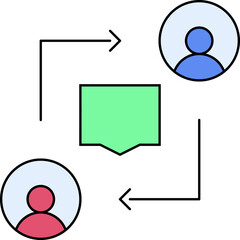 Chat single icon vector illustration