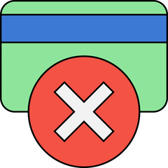 No credit card single icon vector illustration