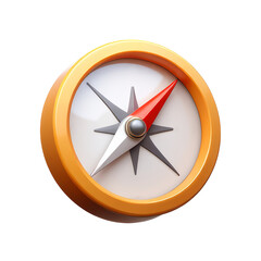 Compass, 3D Icon &ndash; Glossy Minimal Emoji Style, Isolated PNG object