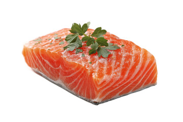 [Transparent Background PNG]Fresh Salmon Steak Ready to Cook
