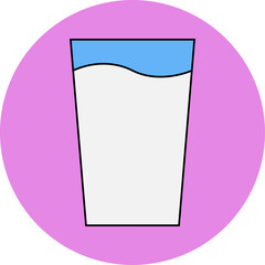 Milk glass single icon vector illustration