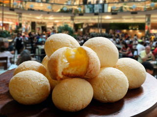 Cheese bread, a traditional Brazilian snack