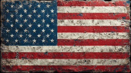 Distressed American Flag Texture