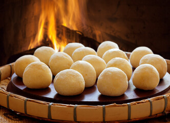 Cheese bread, a traditional Brazilian snack