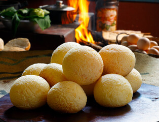 Cheese bread, a traditional Brazilian snack