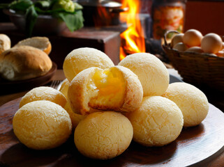 Cheese bread, a traditional Brazilian snack
