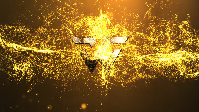 Particles Collision Horizontal Logo Reveal MOGRT 190