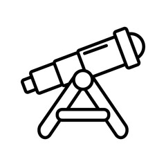 Telescope icon on white background