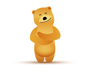 Cute Bear Cute bear in a hugging pose wildlife theme illustration. Vector illustration