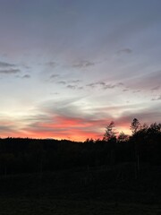 sunset in the mountains