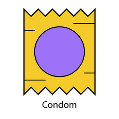 Condom single icon vector illustration