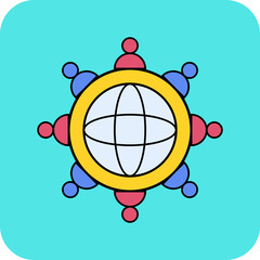 Community single icon vector illustration