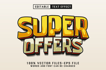Super Offers Cartoon Text - Editable Text Effect