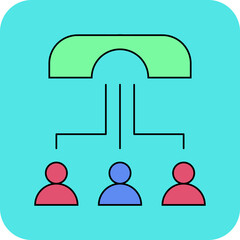 Calling single icon vector illustration