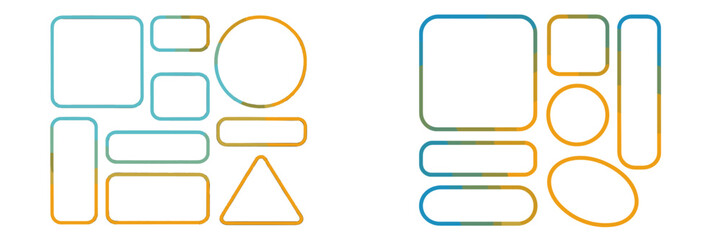 Vector flat illustration of various geometric shapes arranged in a contemporary design for creative projects