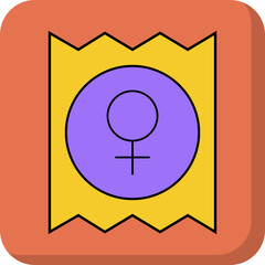 Female Condom single icon vector illustration
