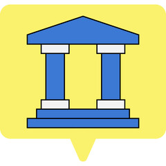 Bank single icon vector illustration