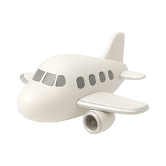 Naklejka premium 3d airplane icon isolated on transparent background. Travel and adventure concept