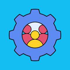 Group setting single icon vector illustration