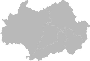 Gwangju, South Korea (Republic of Korea) – administrative vector map with level 2 division boundaries (Web Mercator projection, PPT-compatible & fully editable)