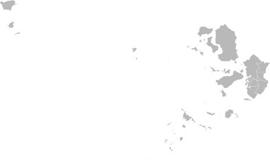 Incheon, South Korea (Republic of Korea) – administrative vector map with level 2 division boundaries (Web Mercator projection, PPT-compatible & fully editable)