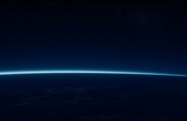 Fototapeta premium Earth Night View From Space