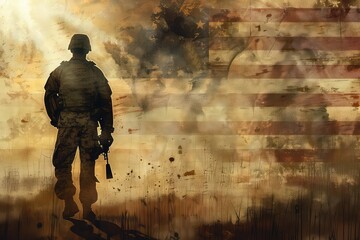 Fototapeta premium A tribute to the veterans who have served our country with honor