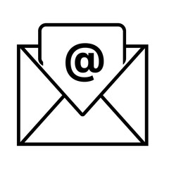Email icon black shape 